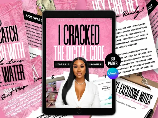 PLR Ebook 30 Pages, Ebook Cover, Ebook Template, Ebook Template Canva, Done For You Ebook, Ebook Template PDF, Ebook Mock-up, Passive Income
