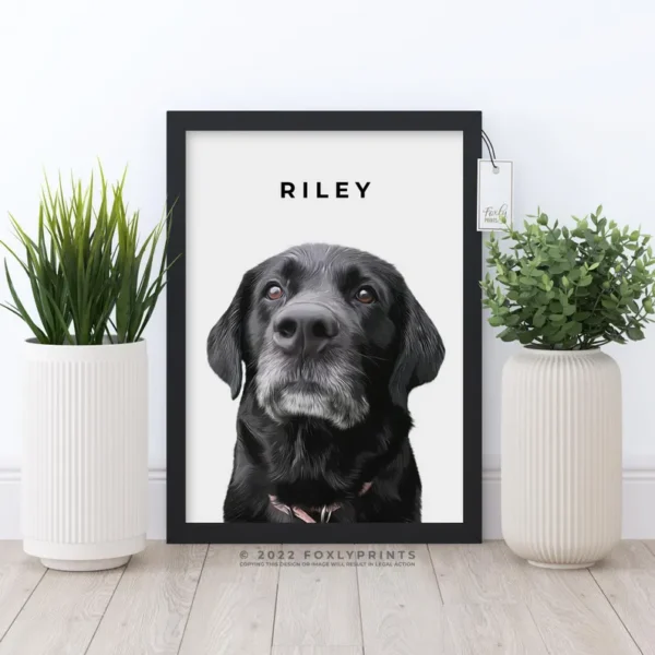 DIGITAL FILE ONLY Dog portrait, a custom dog portrait from your photo, illustrated painting. Dog memorial gift, pet loss gift, dog mum gift - Image 7