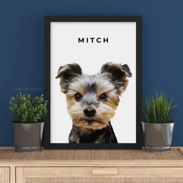 DIGITAL FILE ONLY Dog portrait, a custom dog portrait from your photo, illustrated painting. Dog memorial gift, pet loss gift, dog mum gift - Image 6